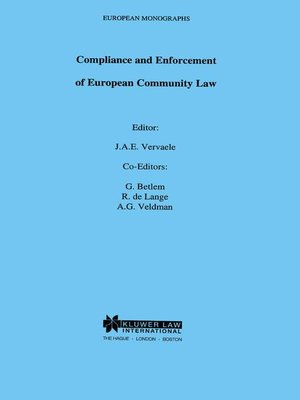 cover image of Compliance and Enforcement of European Community Law